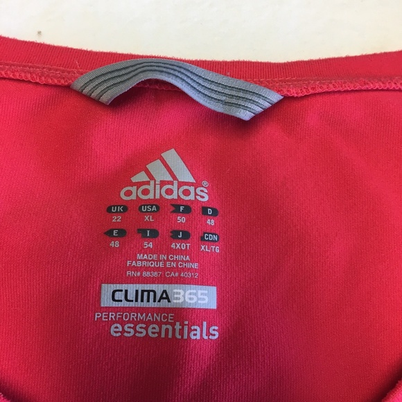 ADIDAS CLIMALITE PINK XL SHORT SLEEVE PERFORMANCE - Picture 5 of 8